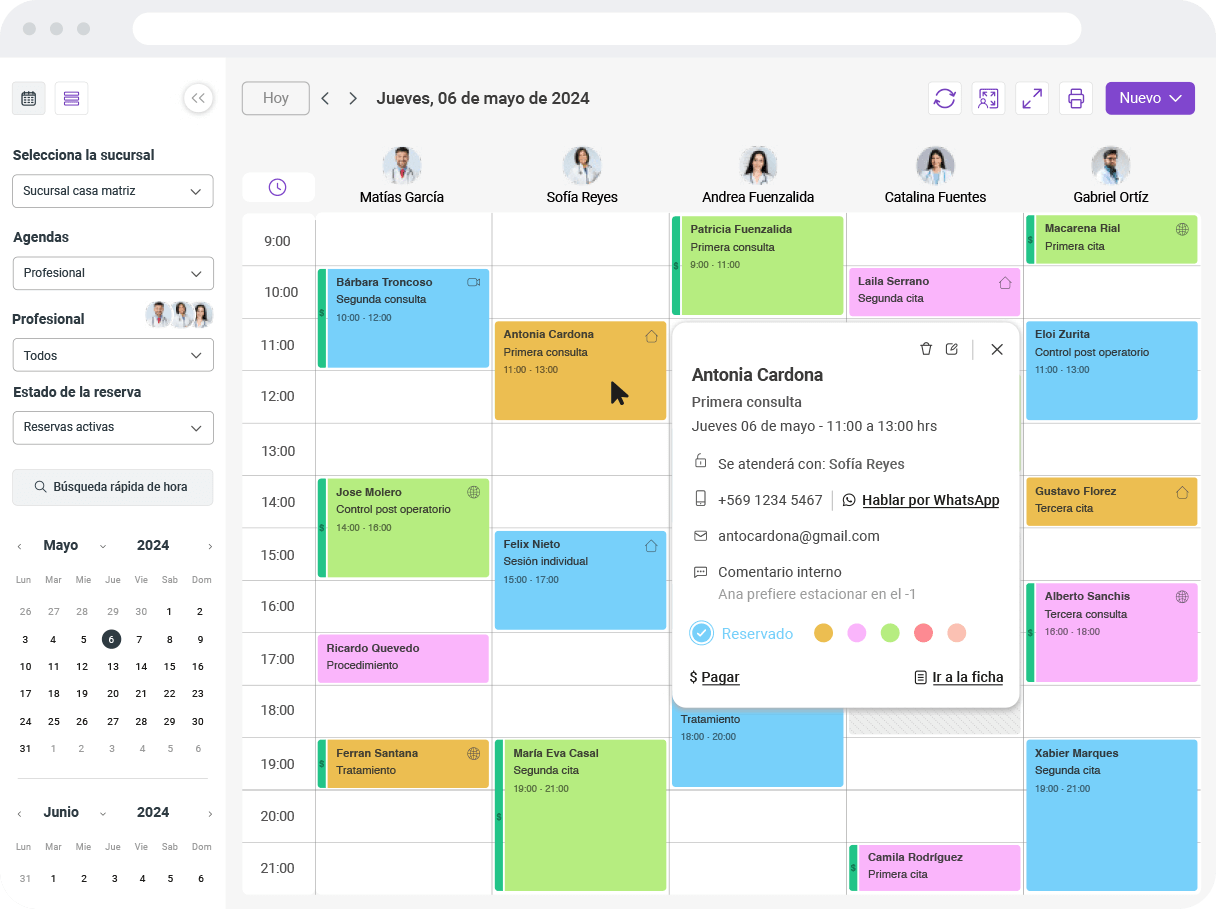 Software agenda médica